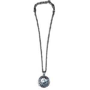 Brighton Necklace Silver Tone Medallion